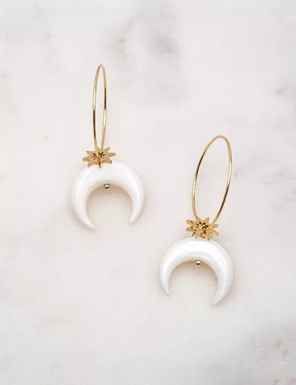 Boucles d'oreilles en nacre