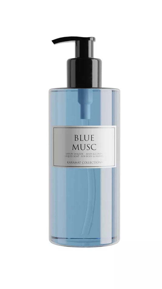 Savon liquide mains et corps 300ml Blue Musc